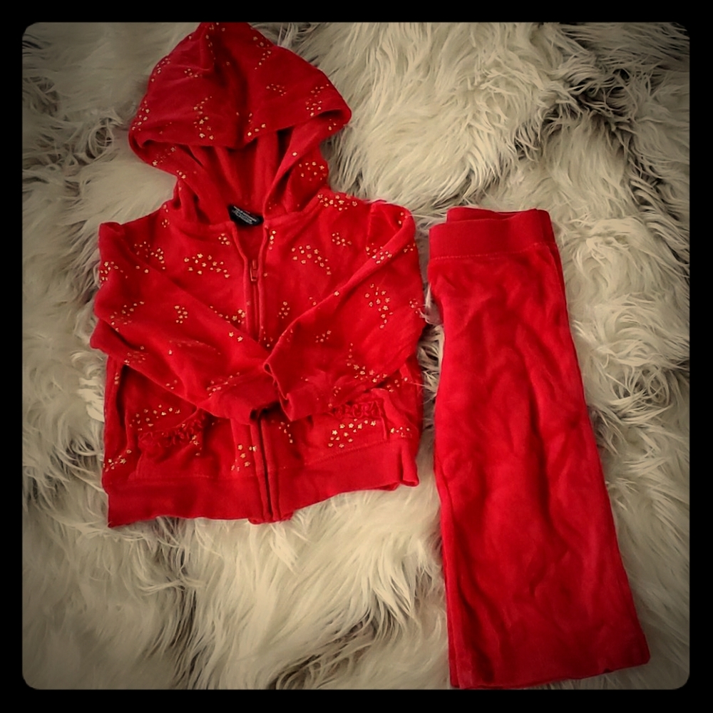 Velour track suit